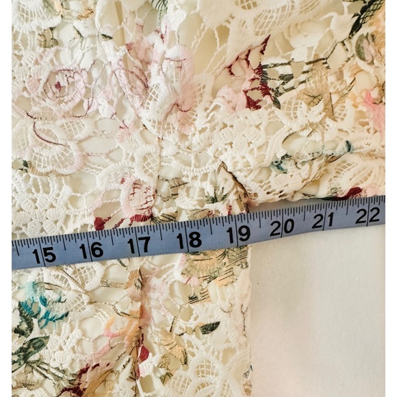 Nanette Lepore Floral Ivory Muti Color Lace Bomber Jacket, NWT - Picture 9 of 11